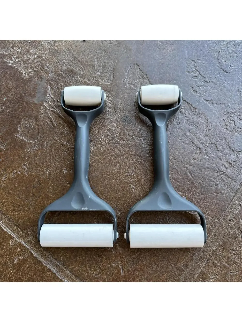 2X Pampered Chef Bakers Roller Pastry Pizza #1485 Rolling Pin Double Ended Tool